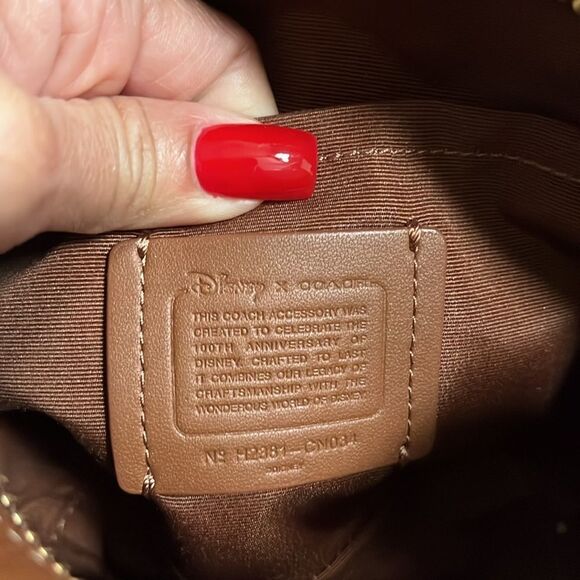 Coach Brown Crossbody Bag with Mickey Mouse Design - Picture 8 of 15